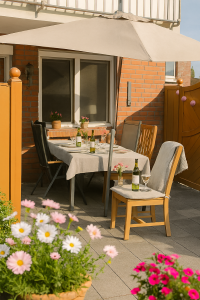 Terrasse mit Sitzmöbel 