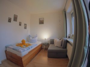Zweites Schlafzimmer Ferienwohnung KüstenMuschel Otterndorf
