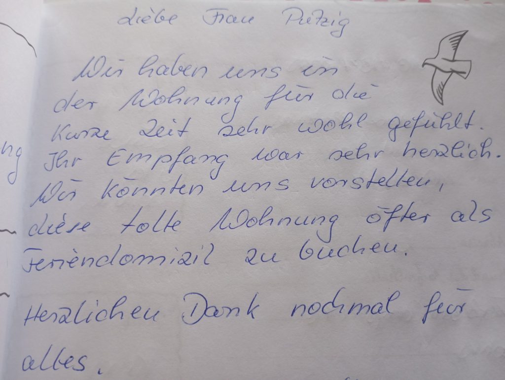 Gästebuch Ferienwohnung KüstenMuschel Otterndorf – Seite 1